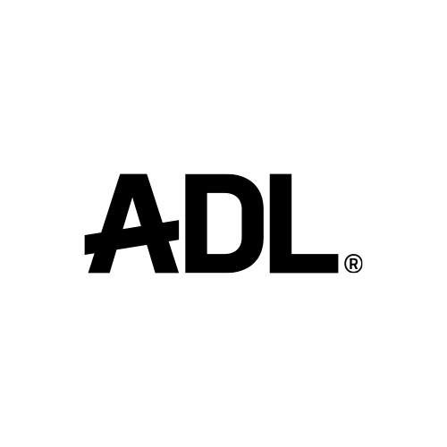 ADL logo in black text with a registered trademark symbol.