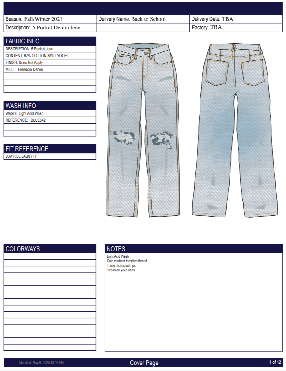 Denim Technical Package