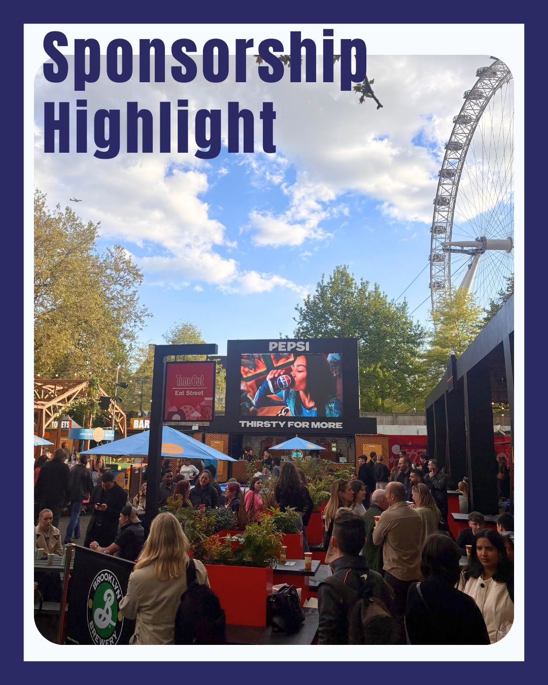 We&rsquo;re excited to share the Pepsi screen partner at Between the Bridges for Summer 2025. With the London Eye as the backdrop and summer just getting started, it&rsquo;s set to be a great Summer. Stop by, enjoy the atmosphere, and grab a cold Pep