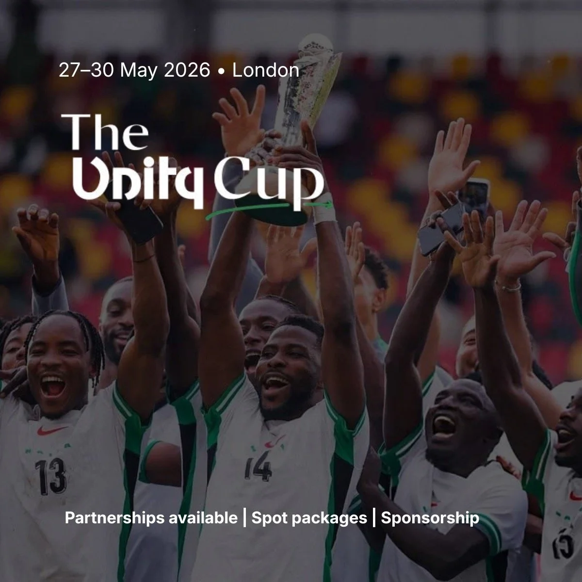 Unity Cup is back ⚽

60,000+ fans. 3 match days. 50M+ global audience 

Where football meets music, food, fashion &amp; culture - connecting African, Caribbean, South Asian &amp; UK communities.

For brands: cultural relevance, premium visibility &am