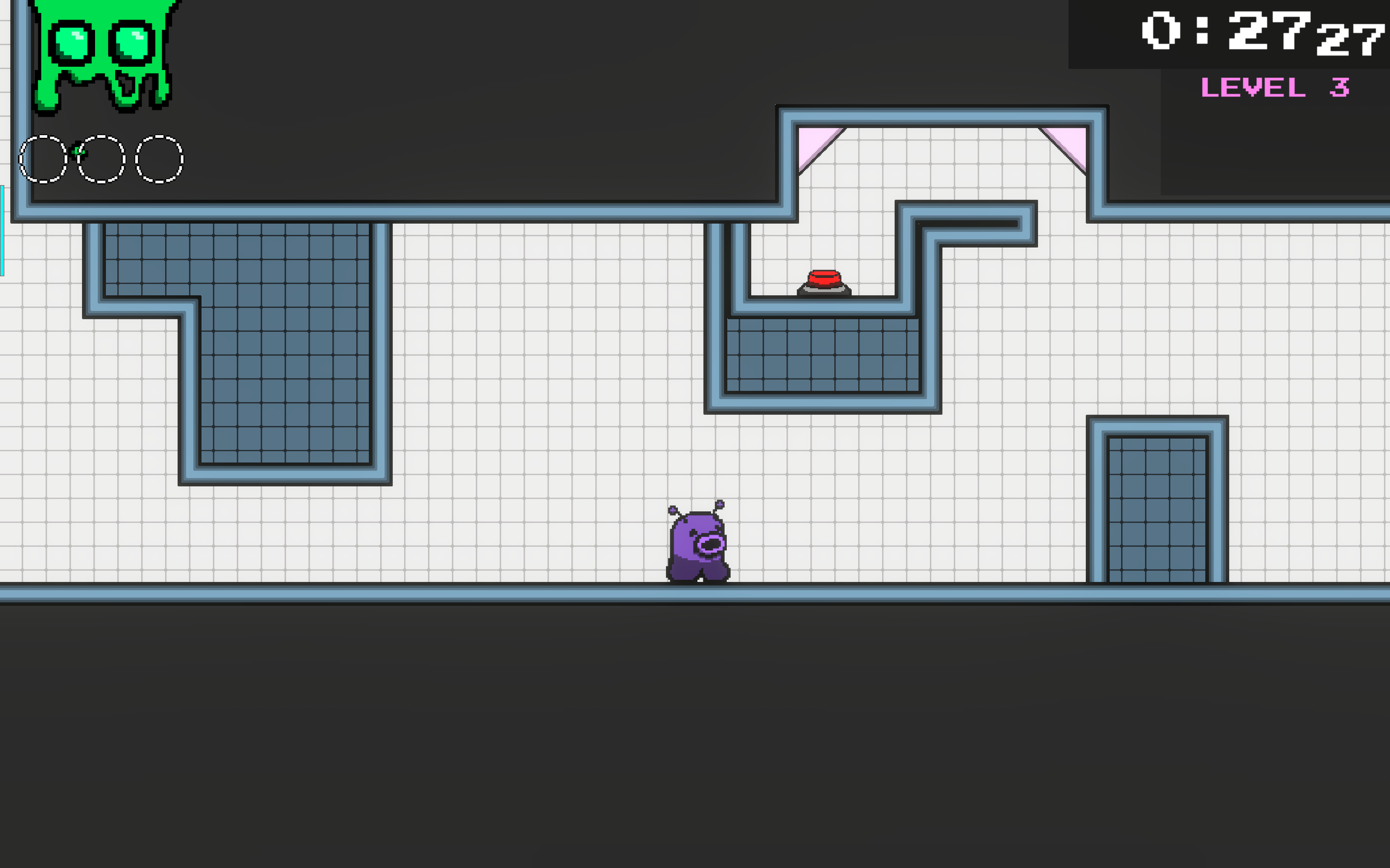 Near the end of the level, there’s a small puzzle that involves deactivating a laser before backtracking slightly to grab the coin. 