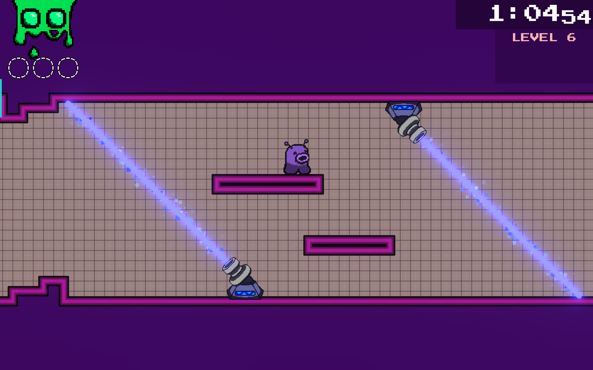 The penultimate challenge may look similar to the optional challenge from before, having two sweeping lasers move back and forth.