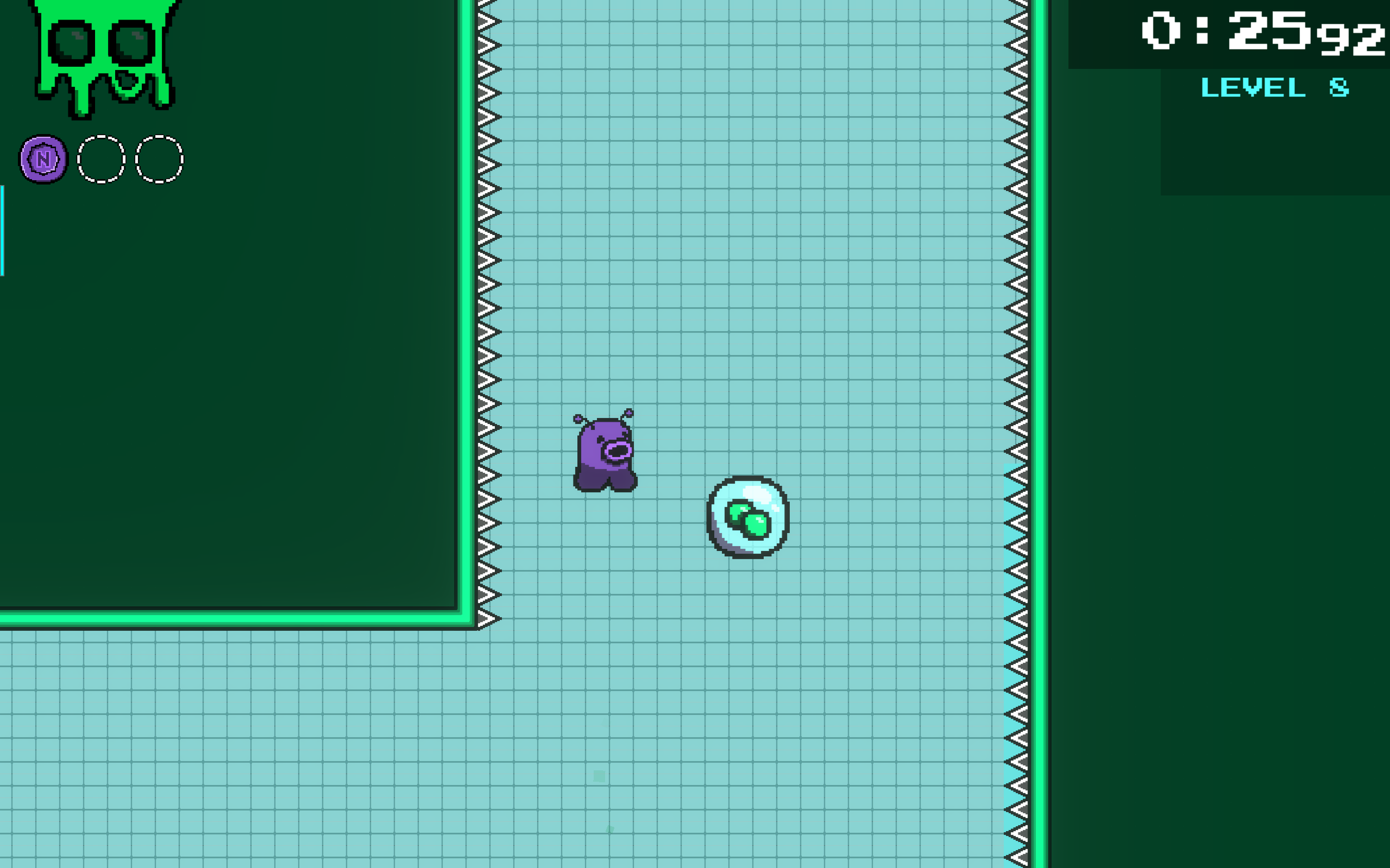 This next challenge requires the player to navigate vertically, again using four shots in total. This is the development of the first challenge. 