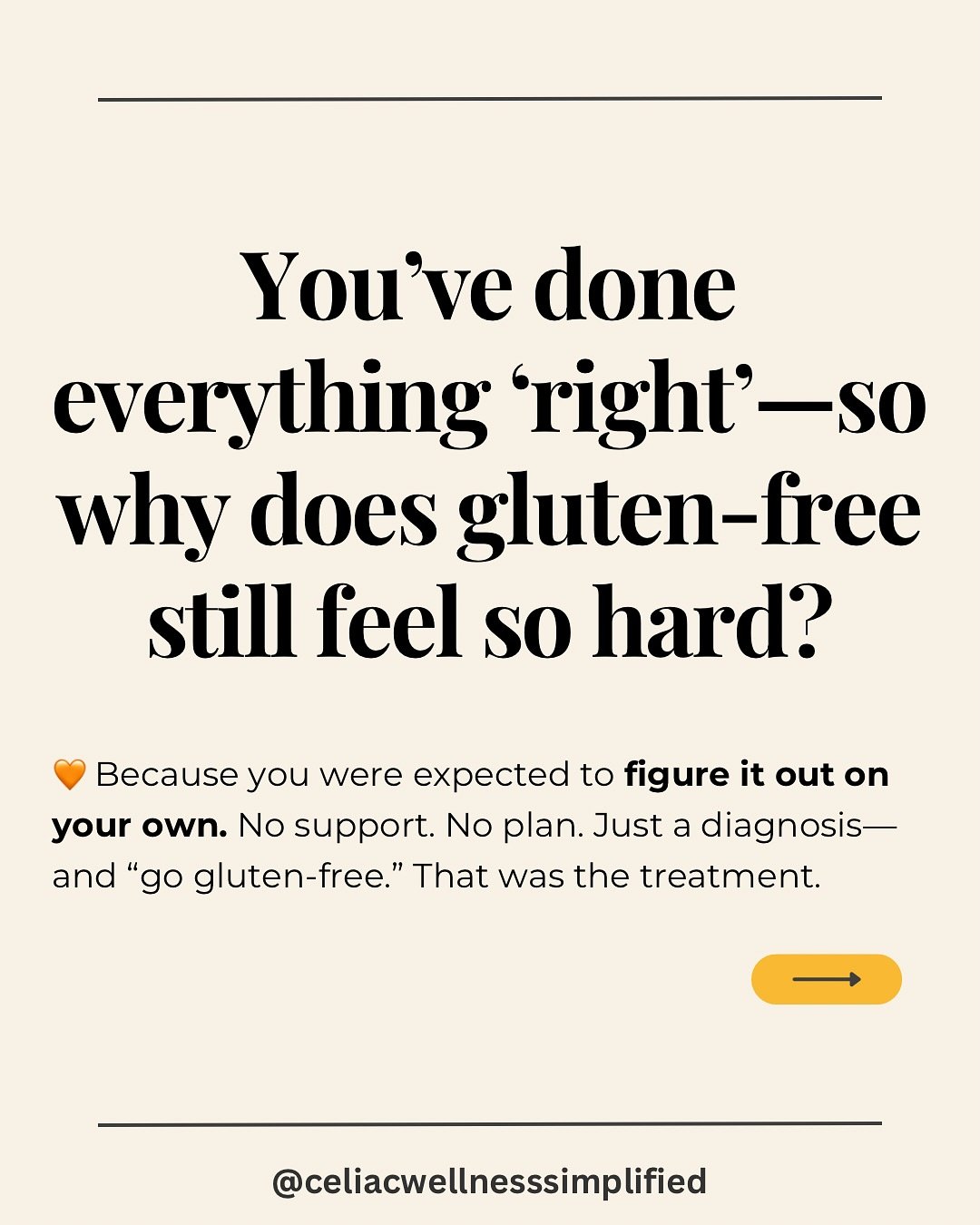 You were told to &ldquo;just avoid gluten.&rdquo; That was the treatment.

No support. No system.
No plan for how to actually live gluten-free.

And if you&rsquo;ve been figuring it out with Google, apps, and guesswork&hellip;Of course you&rsquo;re e