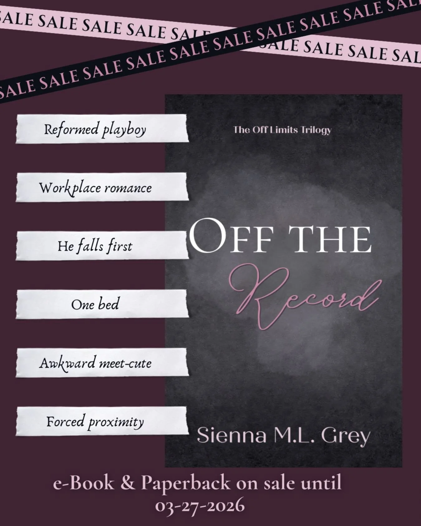 You know what this Monday needs? A book sale 😏 

It's gloomy and rainy where I am, and I thought the perfect pick me up would be Hayden and Tatum. Bringing their cute (and spicy) banter to your kindle or bookshelf. 

Plus, if your partner put you on