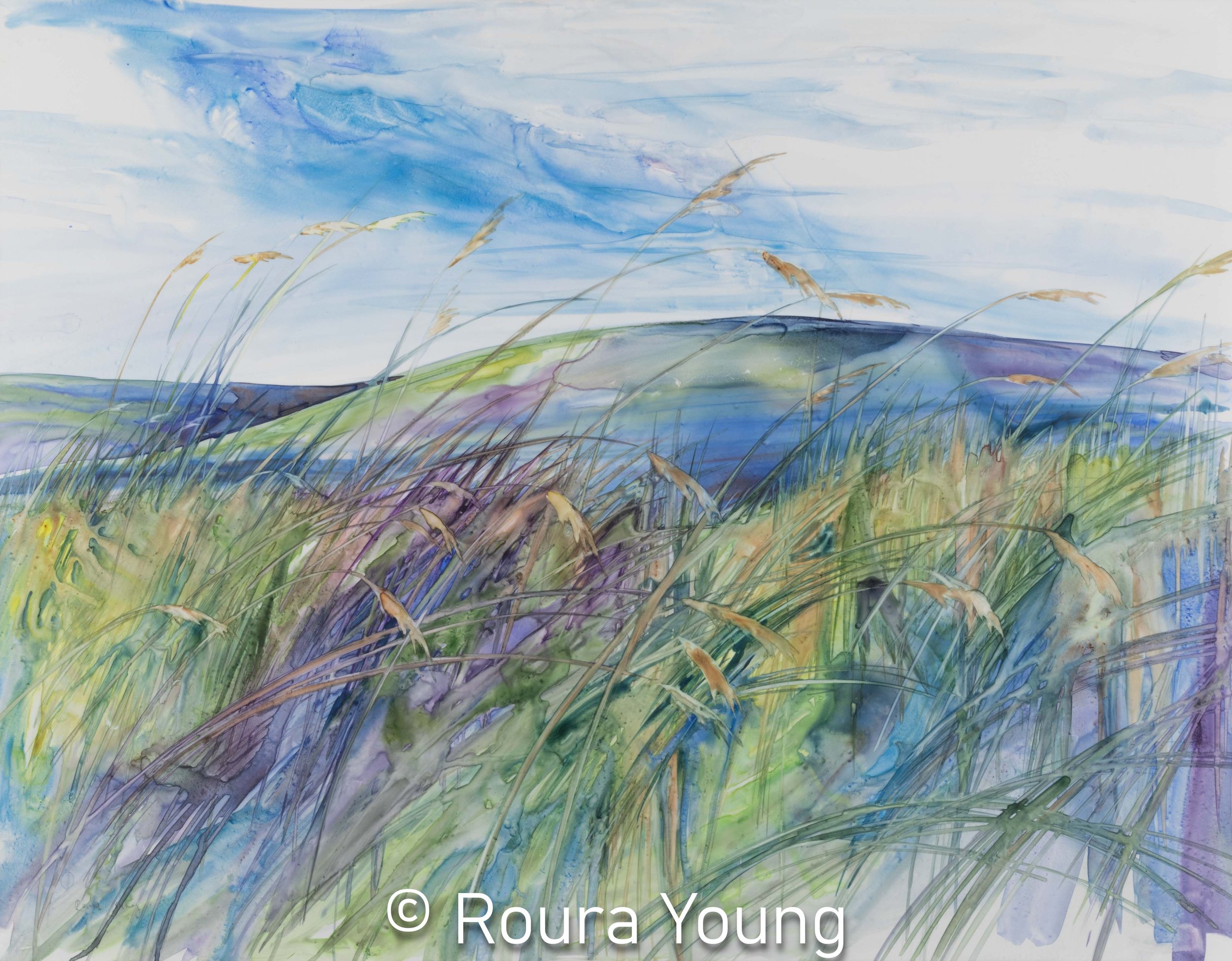 September Palette - Landscape on Yupo Paper
