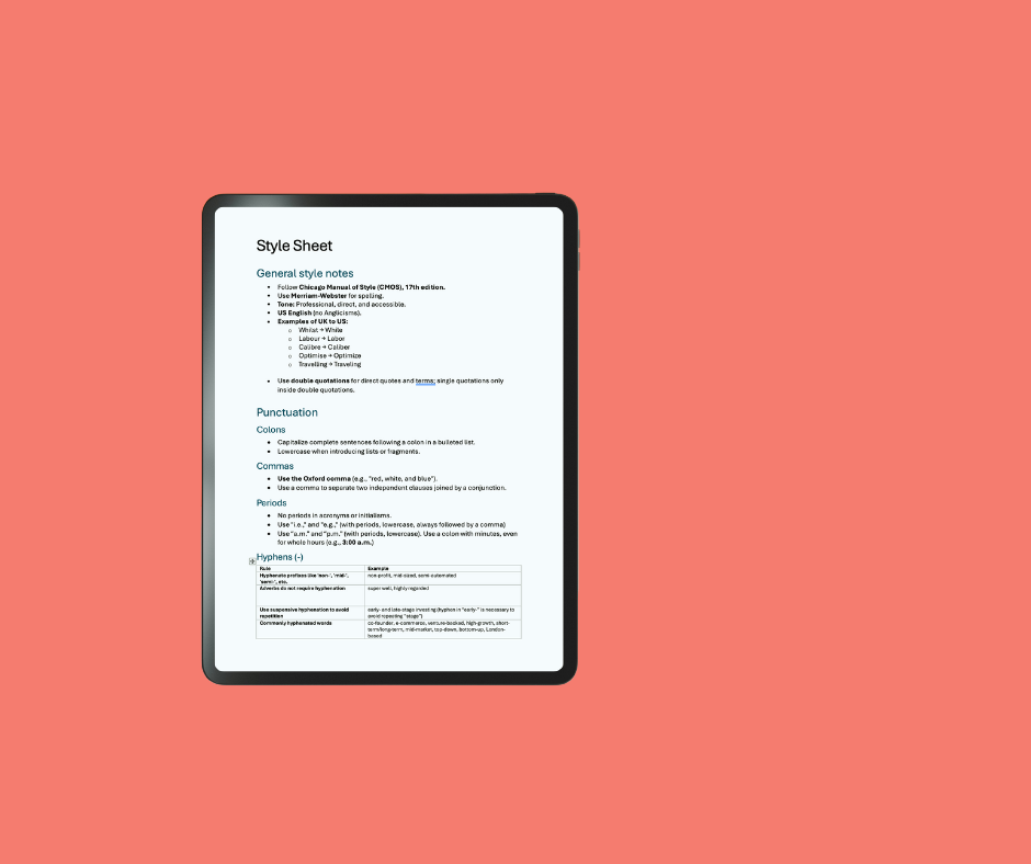 What’s a Style Sheet and Does Your Book Need One?