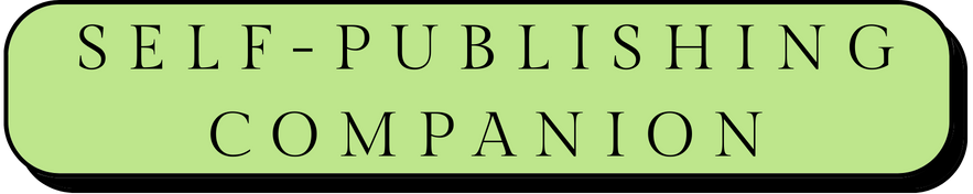 Green rounded rectangle with black uppercase text that reads 'SELF-PUBLISHING COMPANION'.