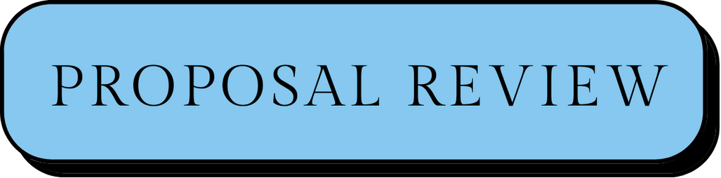 A digital graphic with a light blue background and black text that reads "PROPOSAL REVIEW".