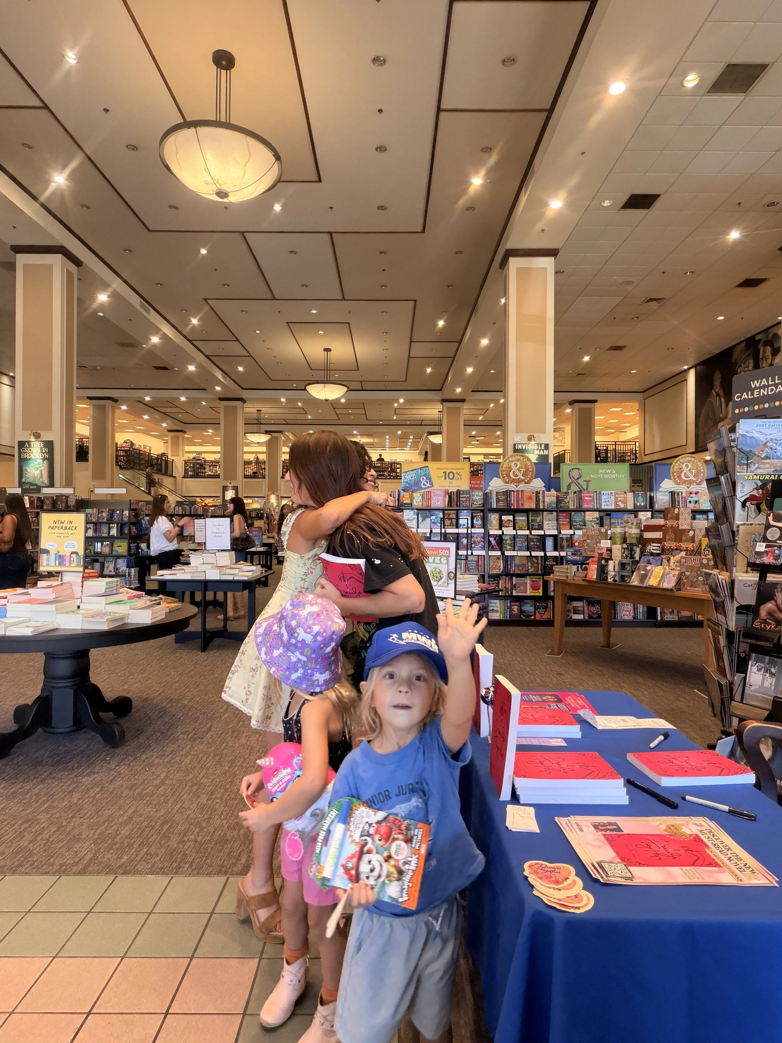 Samantha Zamora sharing a fun moment with young readers during her Barnes & Noble Westlake Village author event.