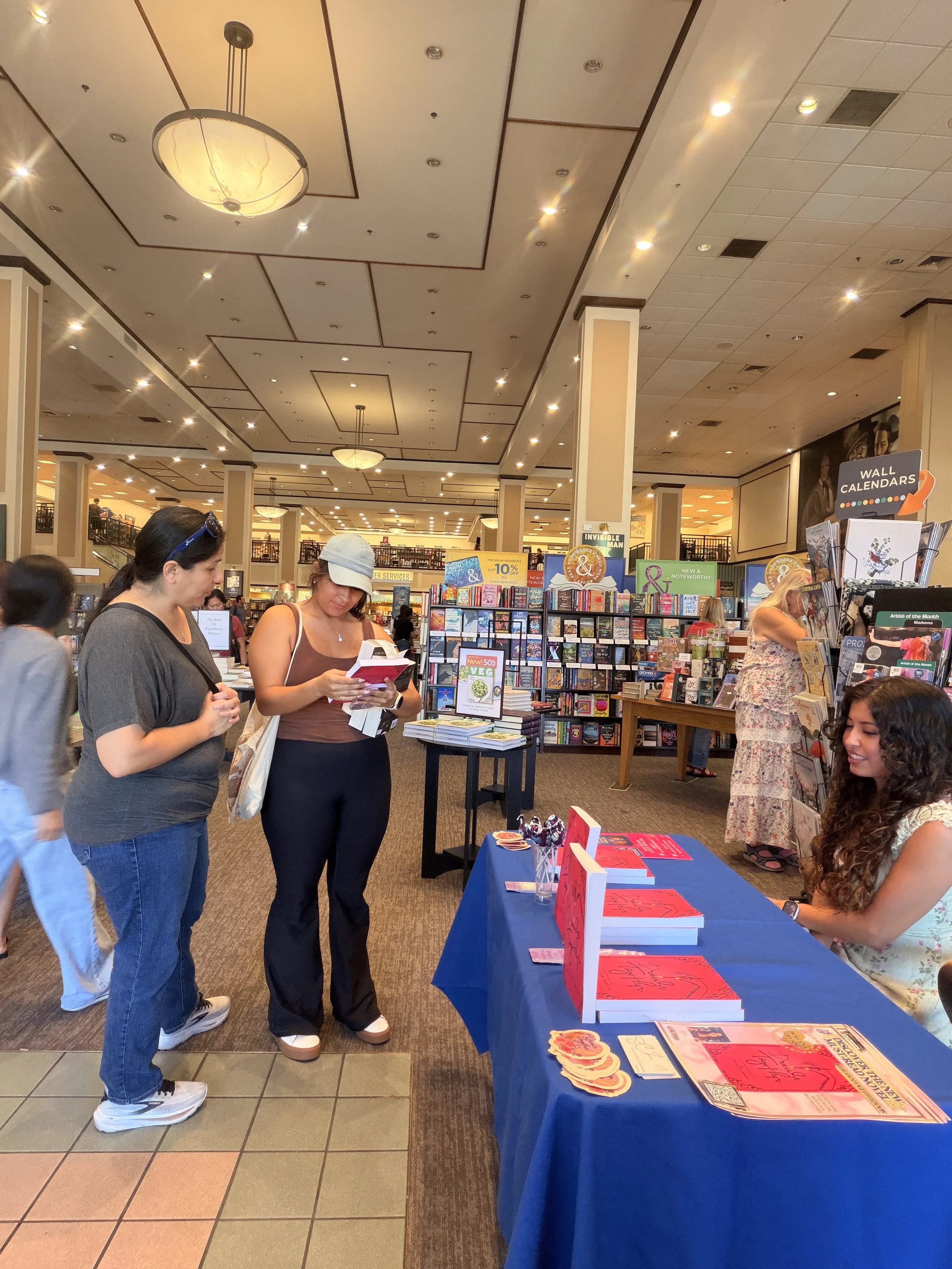 Samantha Zamora meeting readers and sharing her books during her Barnes & Noble Westlake Village author event.