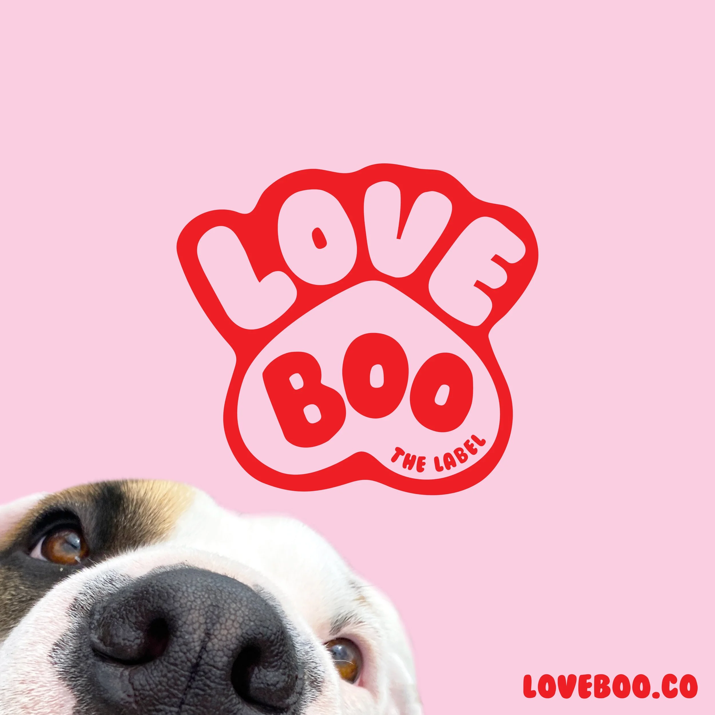 Rescue Dog Branding Logo Design Identity Cute Dog Red and Pink Logo Handdrawn graphics