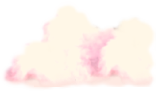 Pink clear PNG cloud created in photoshop for graphic designer website home page. On sunset sunrise beautiful scene. marketing social media logo design business support new star up business and entrepreneurs.