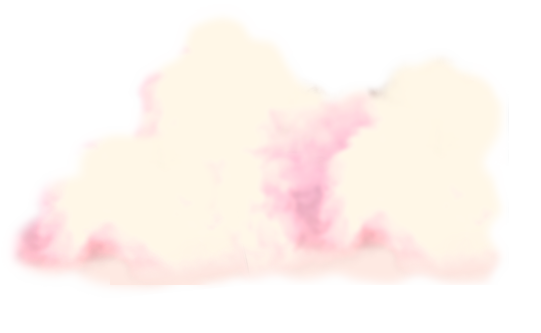 Pink clear PNG cloud created in photoshop for graphic designer website home page. On sunset sunrise beautiful scene. marketing social media logo design business support new star up business and entrepreneurs.