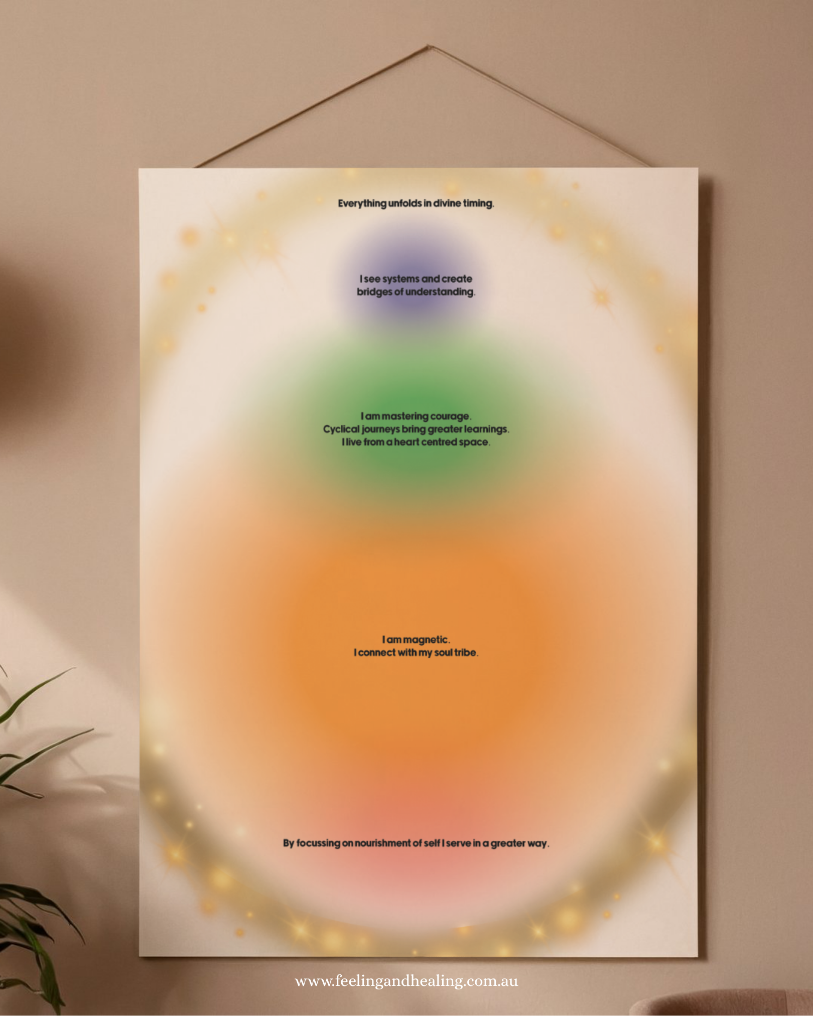Aura Poster Affirmations Tarot Psychic Custom Graphic 