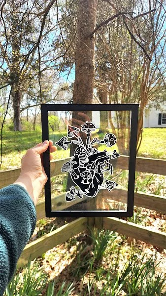 Large Anatomical Heart with Mushrooms
