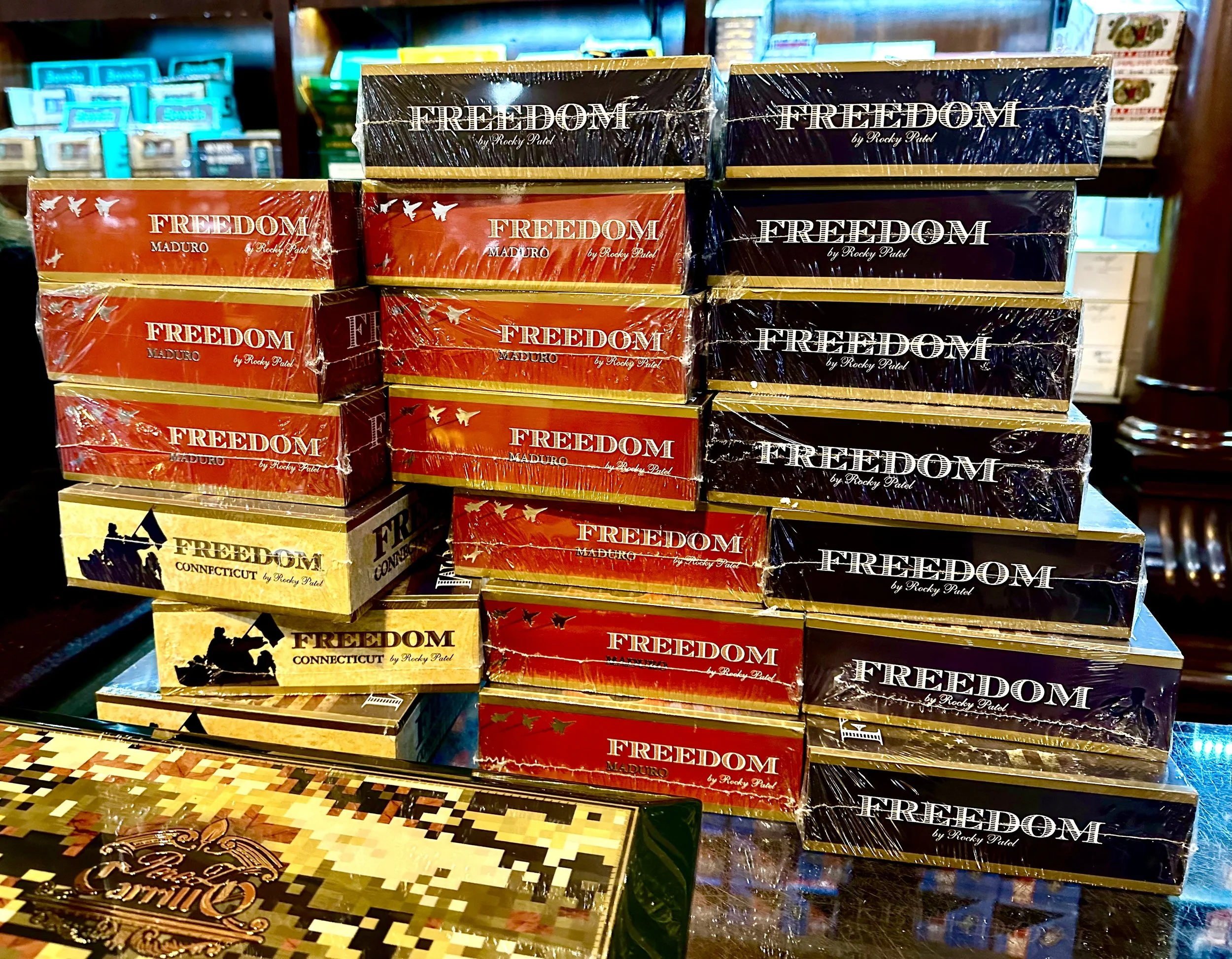 Special FREEDOM cigars were sent to our Warships supporting activites in the Middle East.