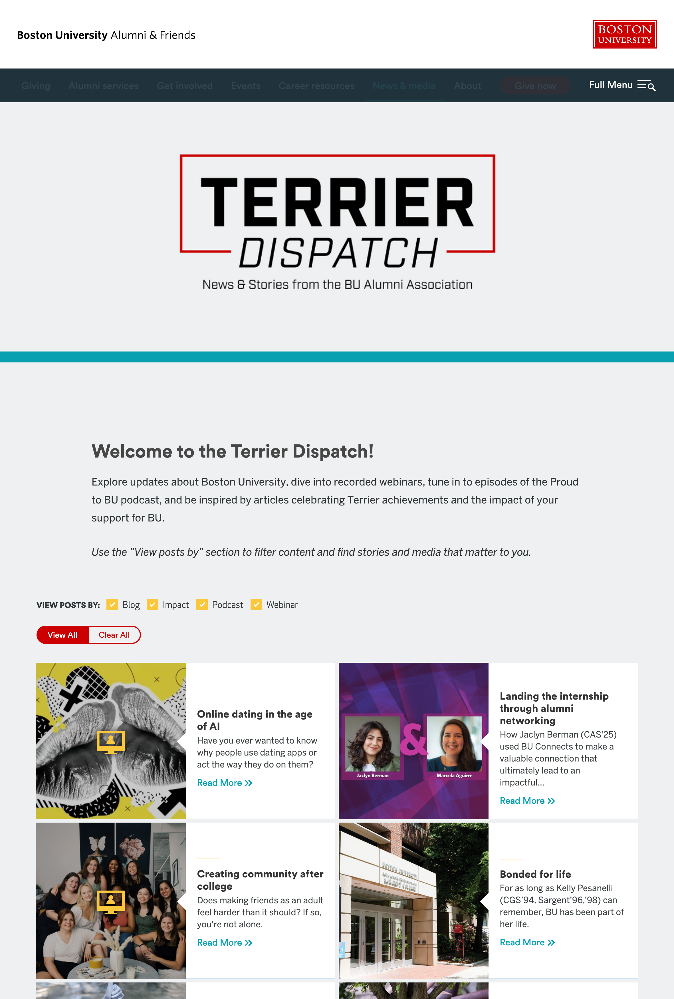 Terrier Dispatch full logo + site header