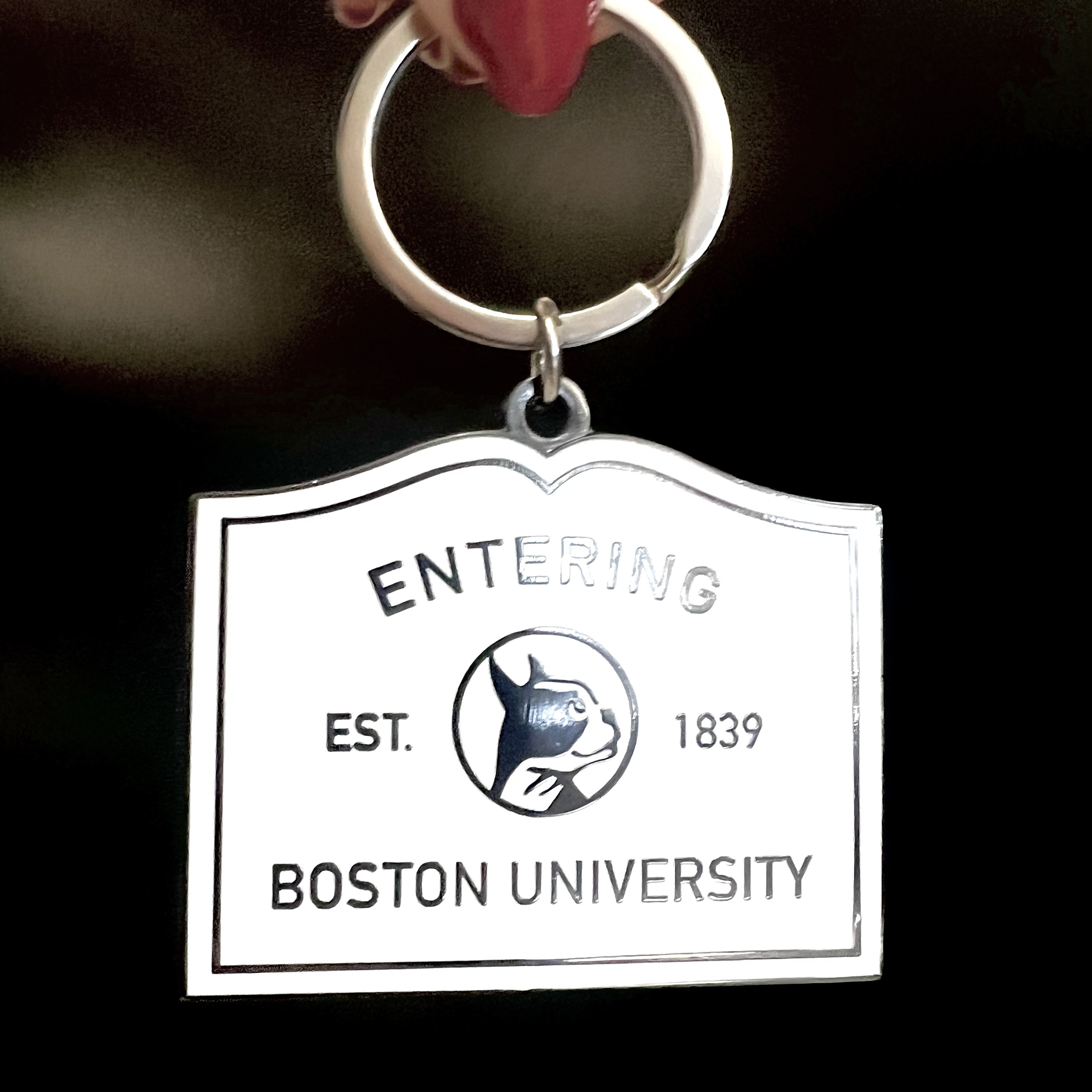 Entering BU keychain (Young Alumni swag giveaway)