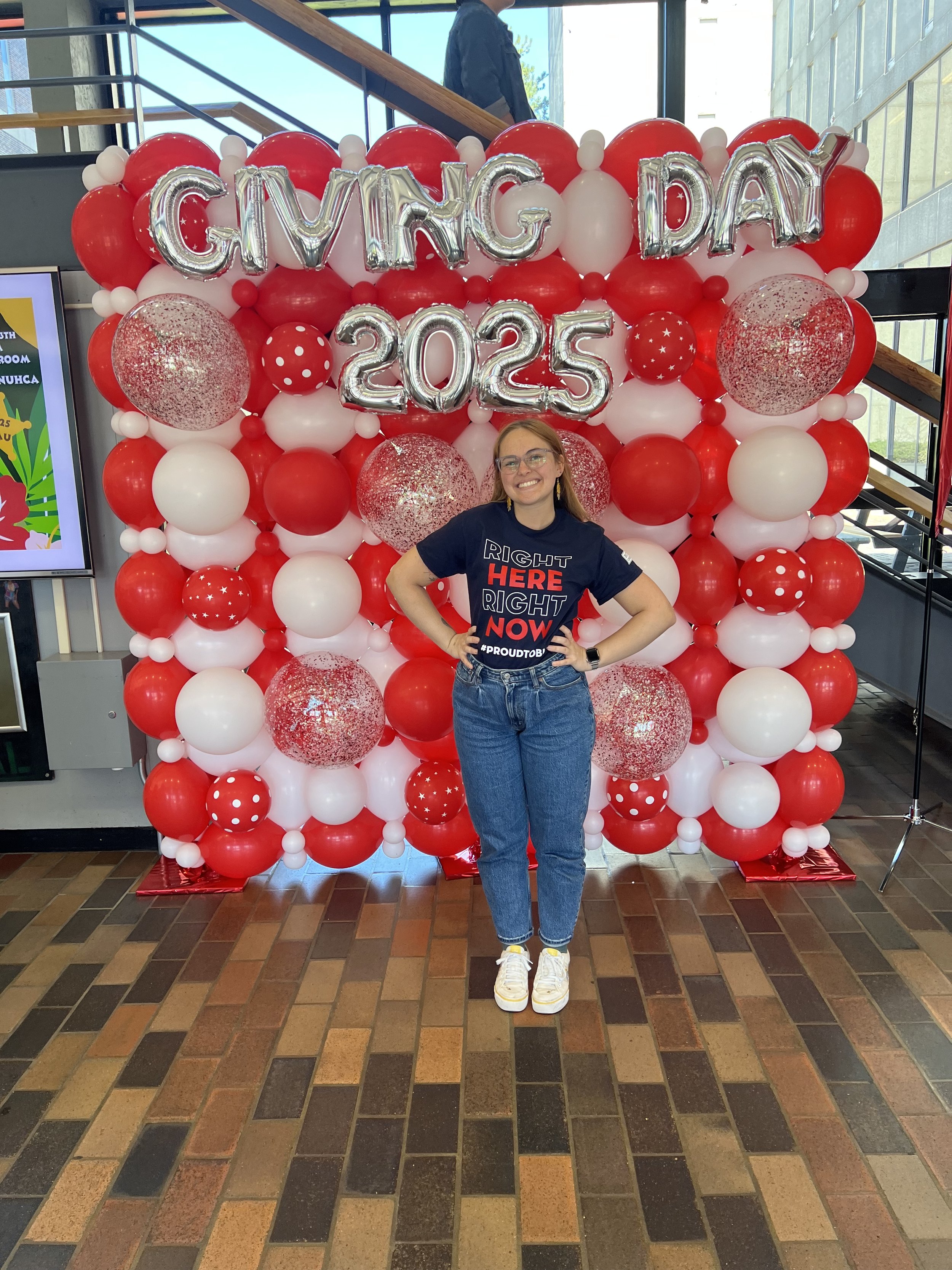 2025 staff shirt featuring me at our on-campus event!