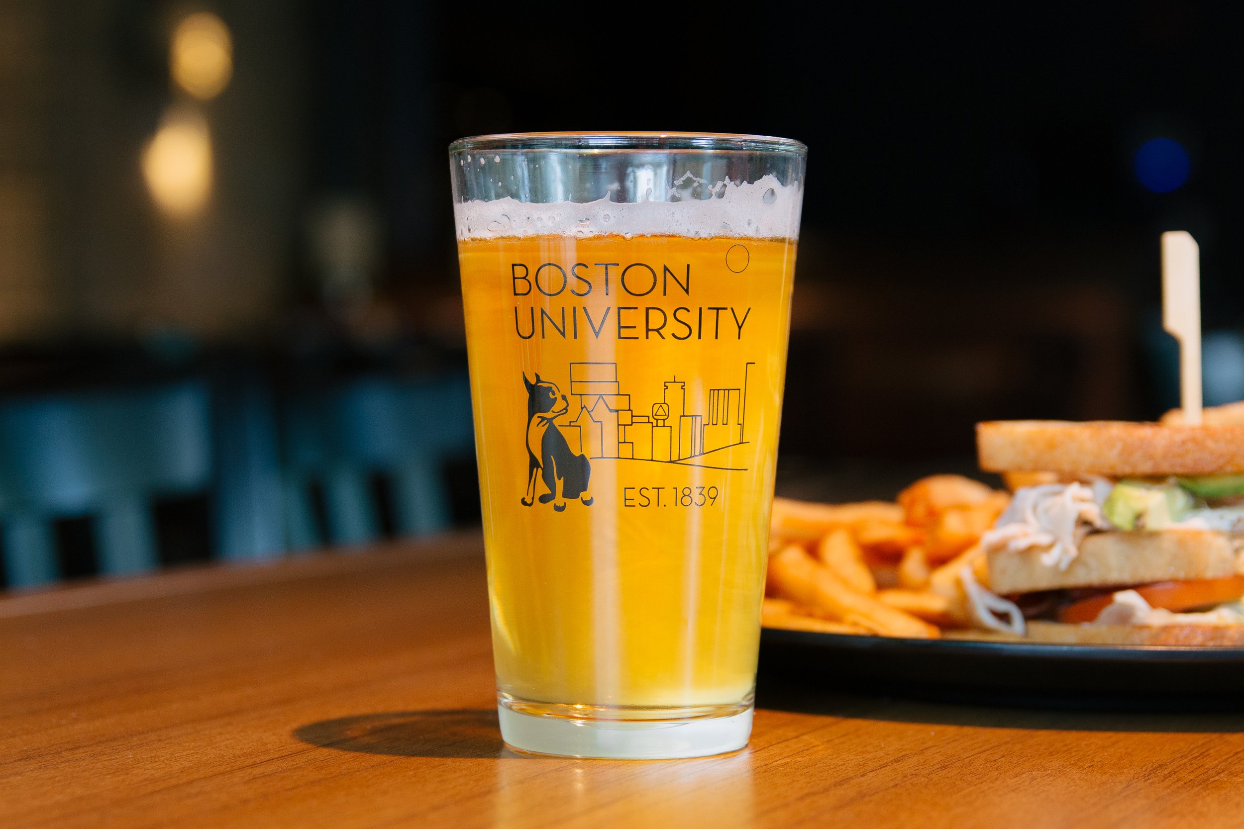 BU pint glass + sticker 2025 winner