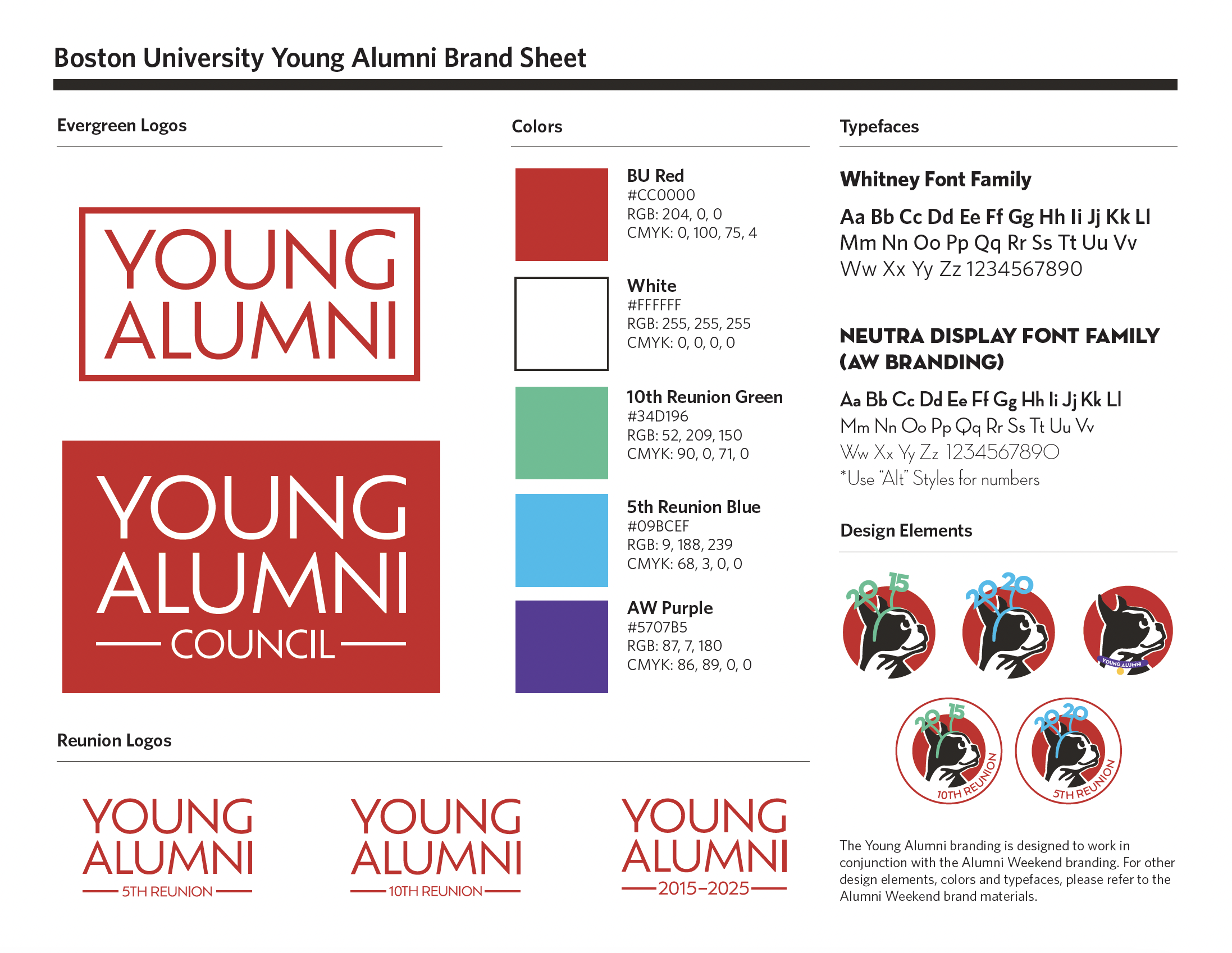 Young Alumni Brand Sheet