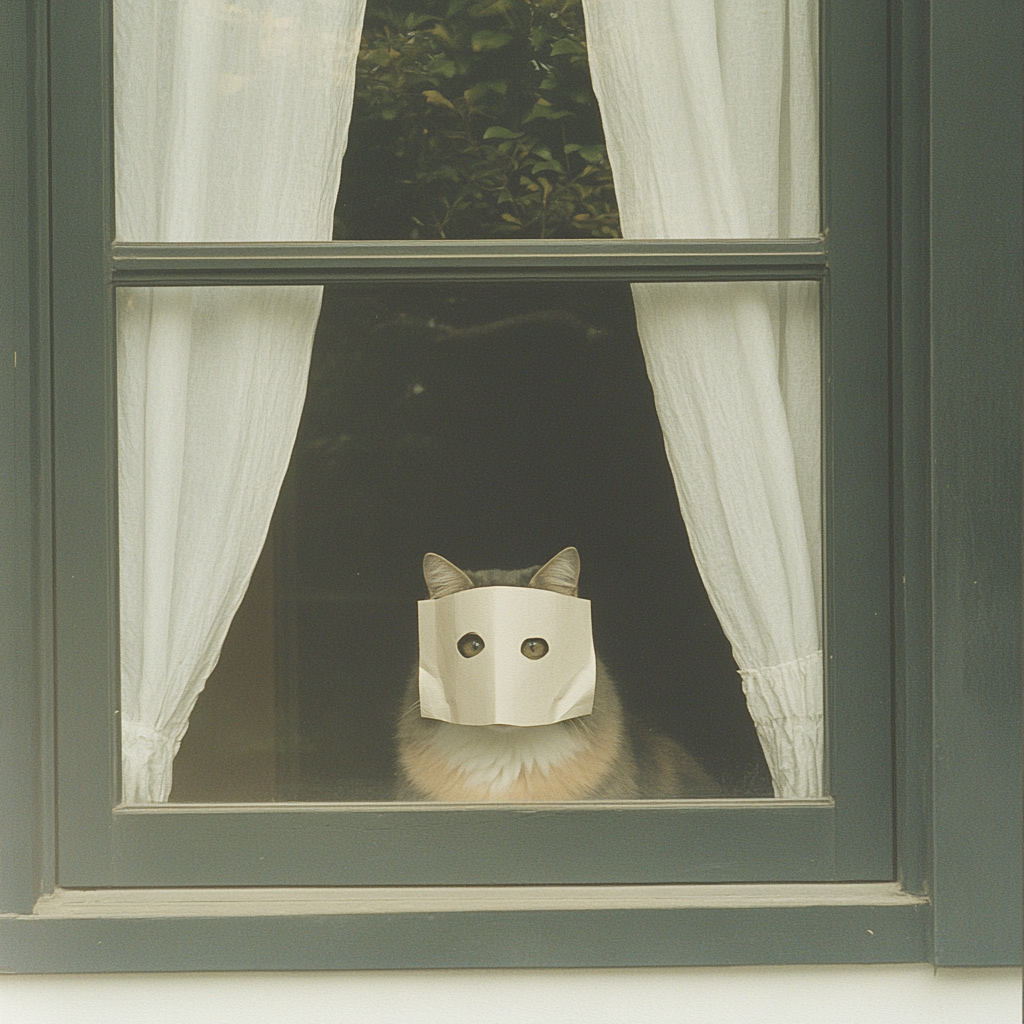 estudiozavala_Smug_Calico_cat_wearing_a_paper_human_mask_in_a_a96e3878-f46d-4f81-94a6-a3eeae563943_1.png