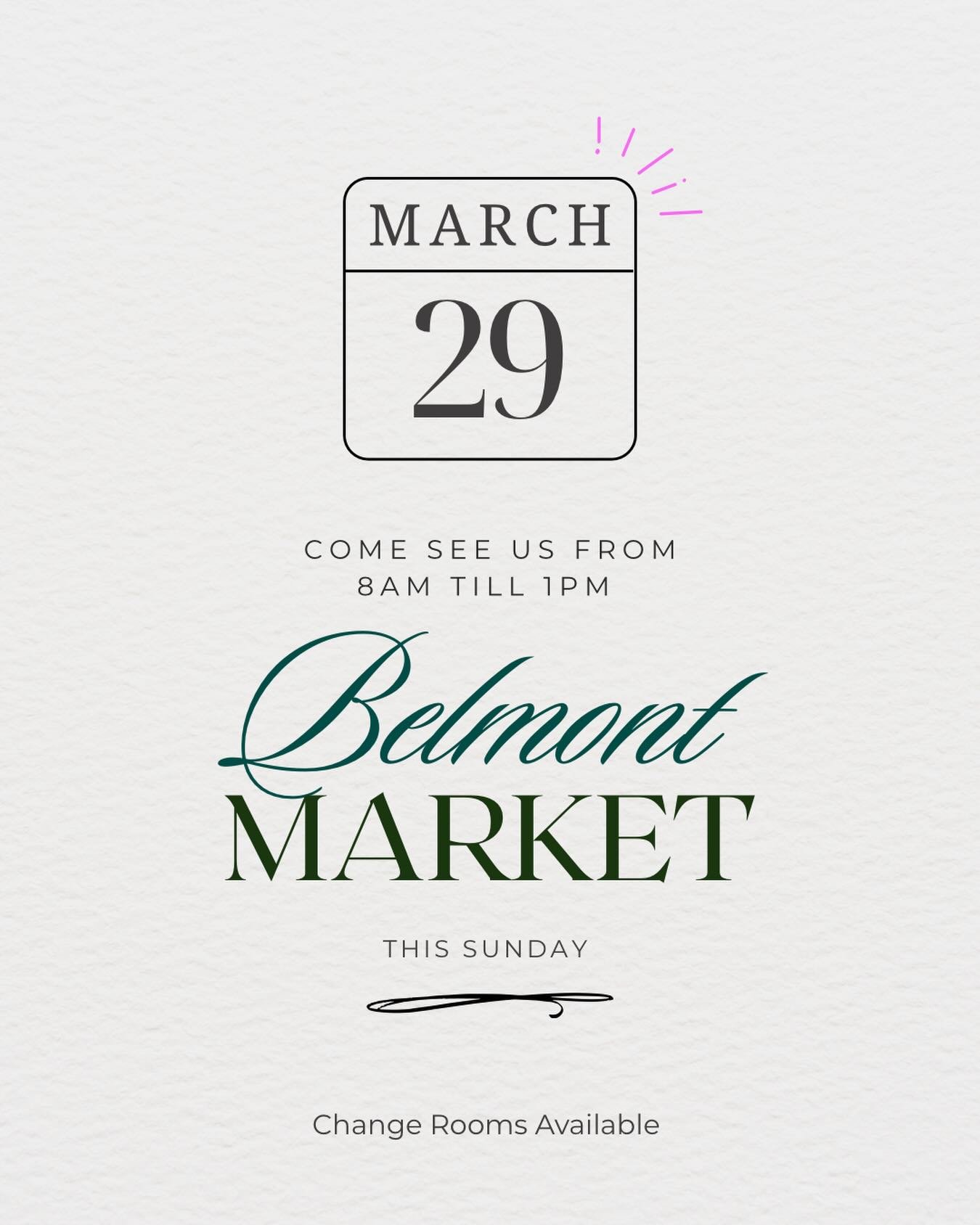 WE ARE BACK !!! 🌸

Come see at the Belmont Market from 8am 
See you there! ✨