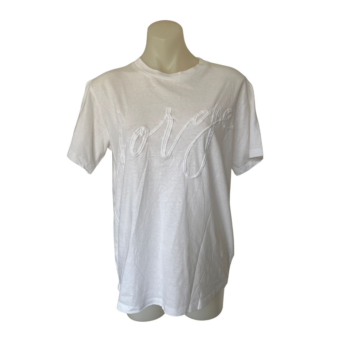 Jorge - Logo Linen Blend Tee - Size 10