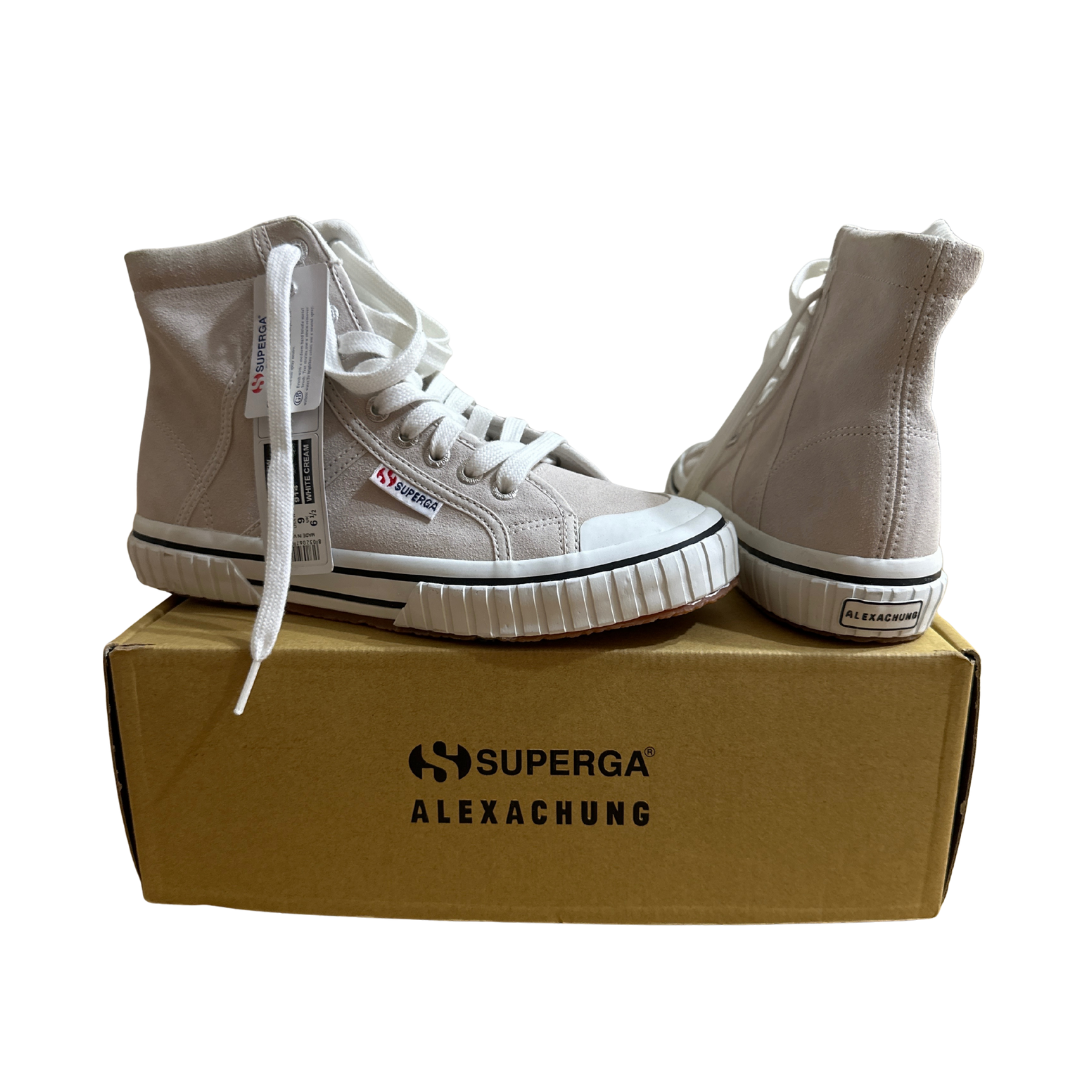 Superga Alexa Chung - Cream High Top - Size 9