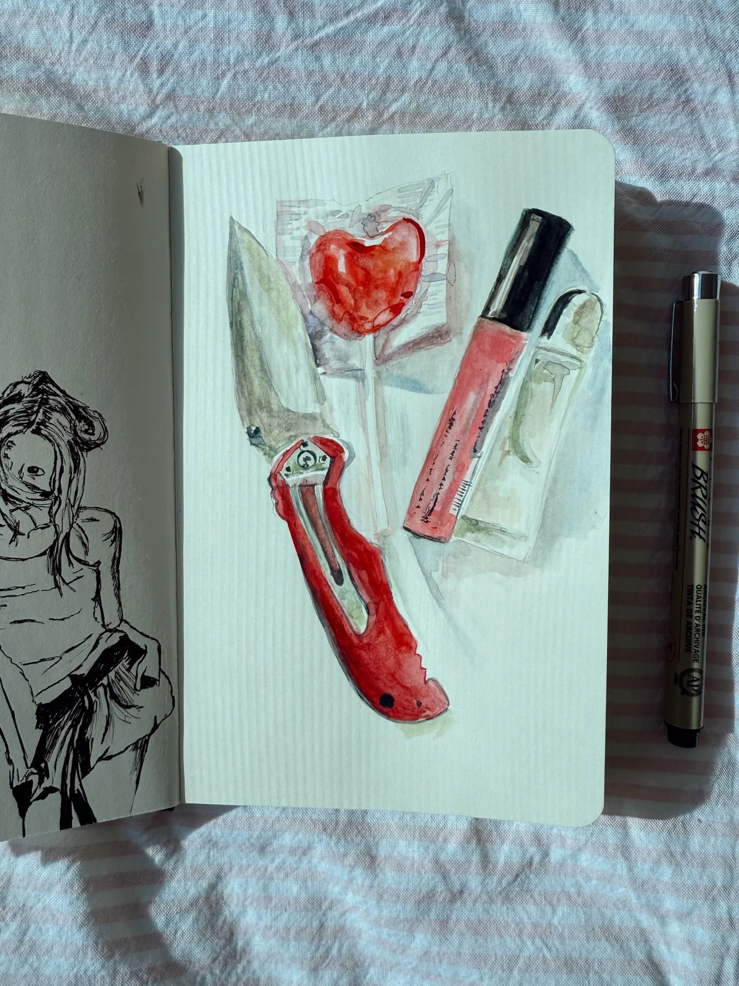 first sketchbook spread of the year ⋆˙⟡