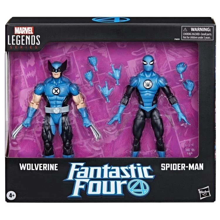 Fantastic Four Marvel Legends Spider-Man and Wolverine action figure two-pack