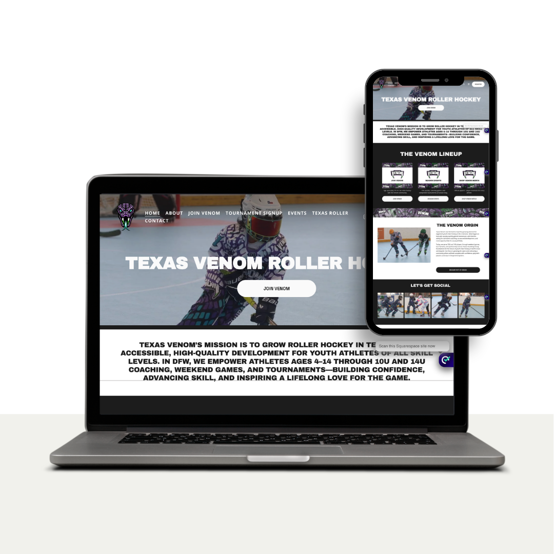 A young person in colorful hockey gear, including a helmet with a visor, sweater, pants, gloves, and skates, playing ice hockey on an indoor rink, handling a hockey stick.