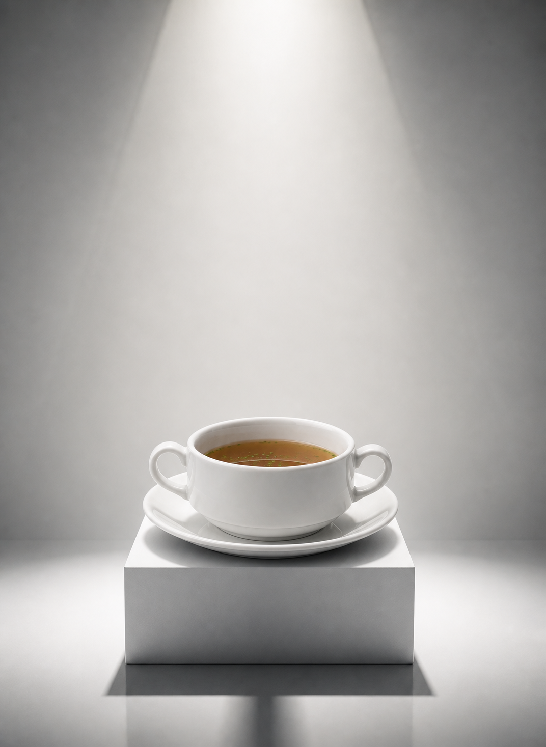 Taza de Consomé con Plato Base