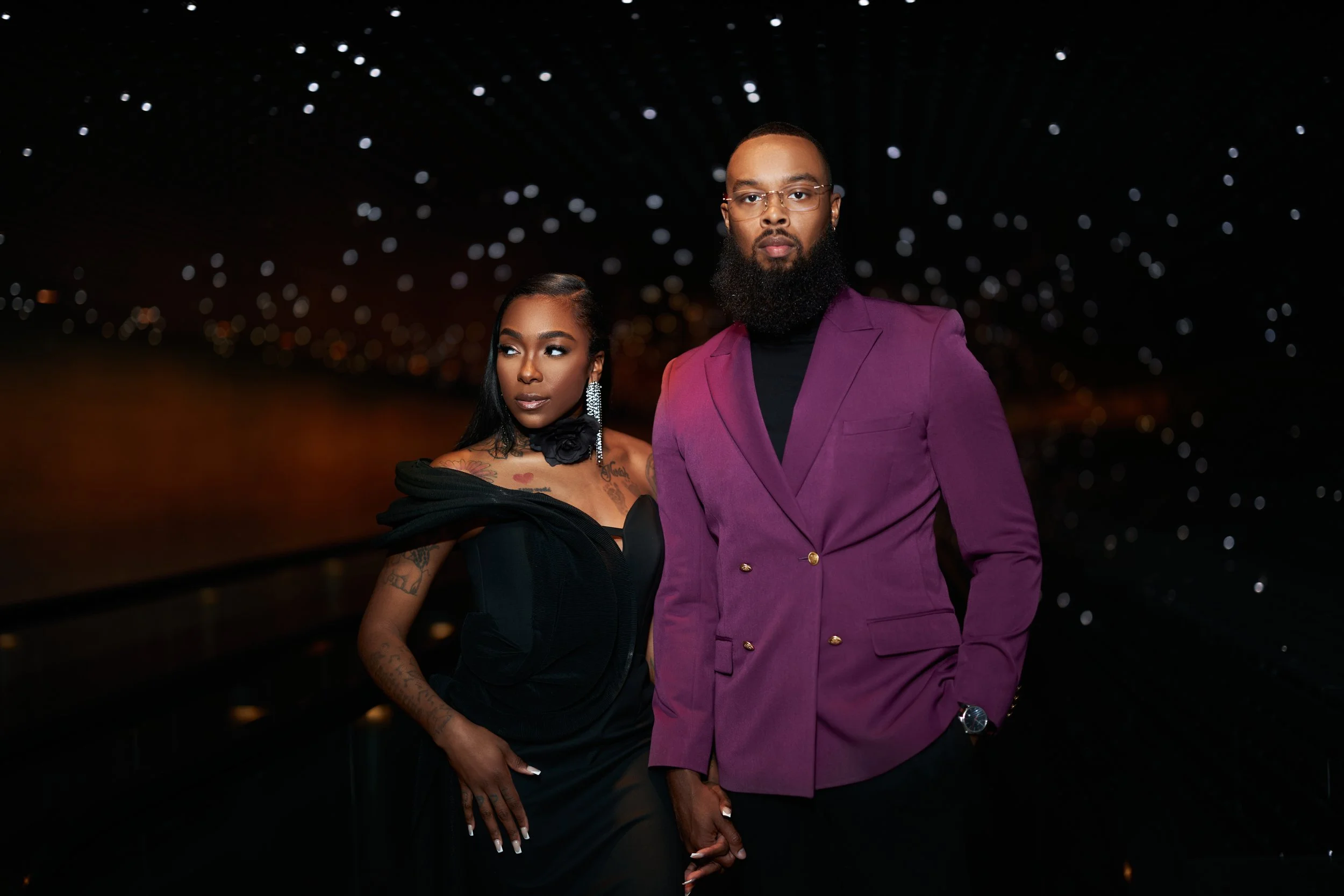 Editorial-style wedding photography of bride and groom in Washington DC at the National Gallery of Art
