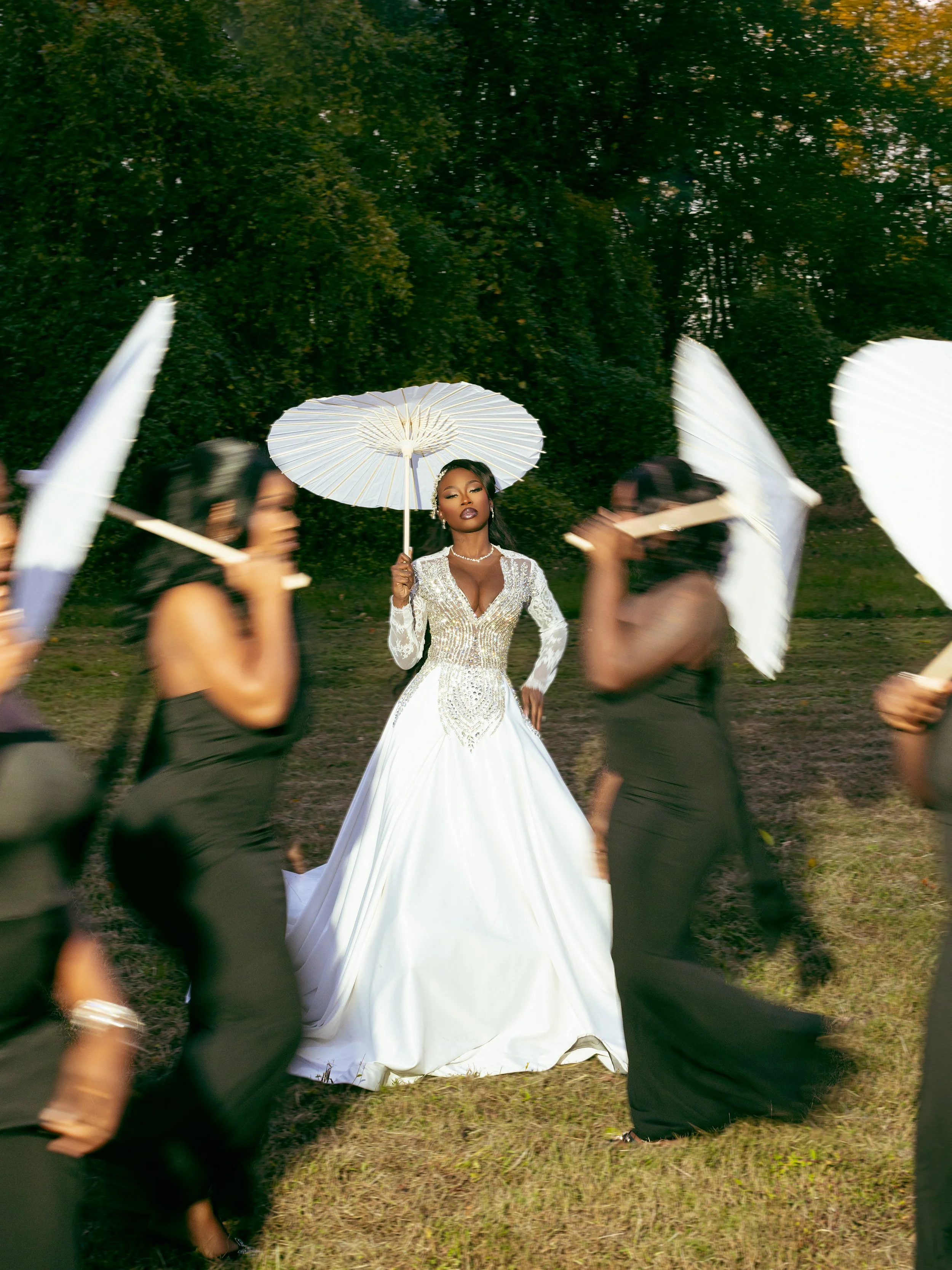 Editorial-style wedding photography of bride and groom in Washington DC