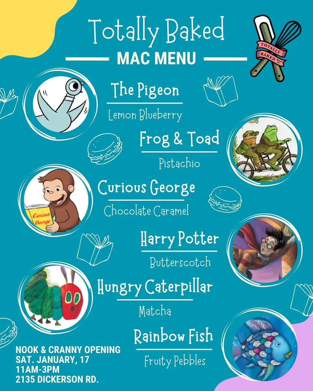 @totallybakedreno will be serving up a fantastic selection of her incredible macarons&hellip;with a fun bookish twist for the kiddos! 📚💖 She&rsquo;ll also have her yummy coffee and lattes to sip on while you shop! Thank you for supporting my &ldquo