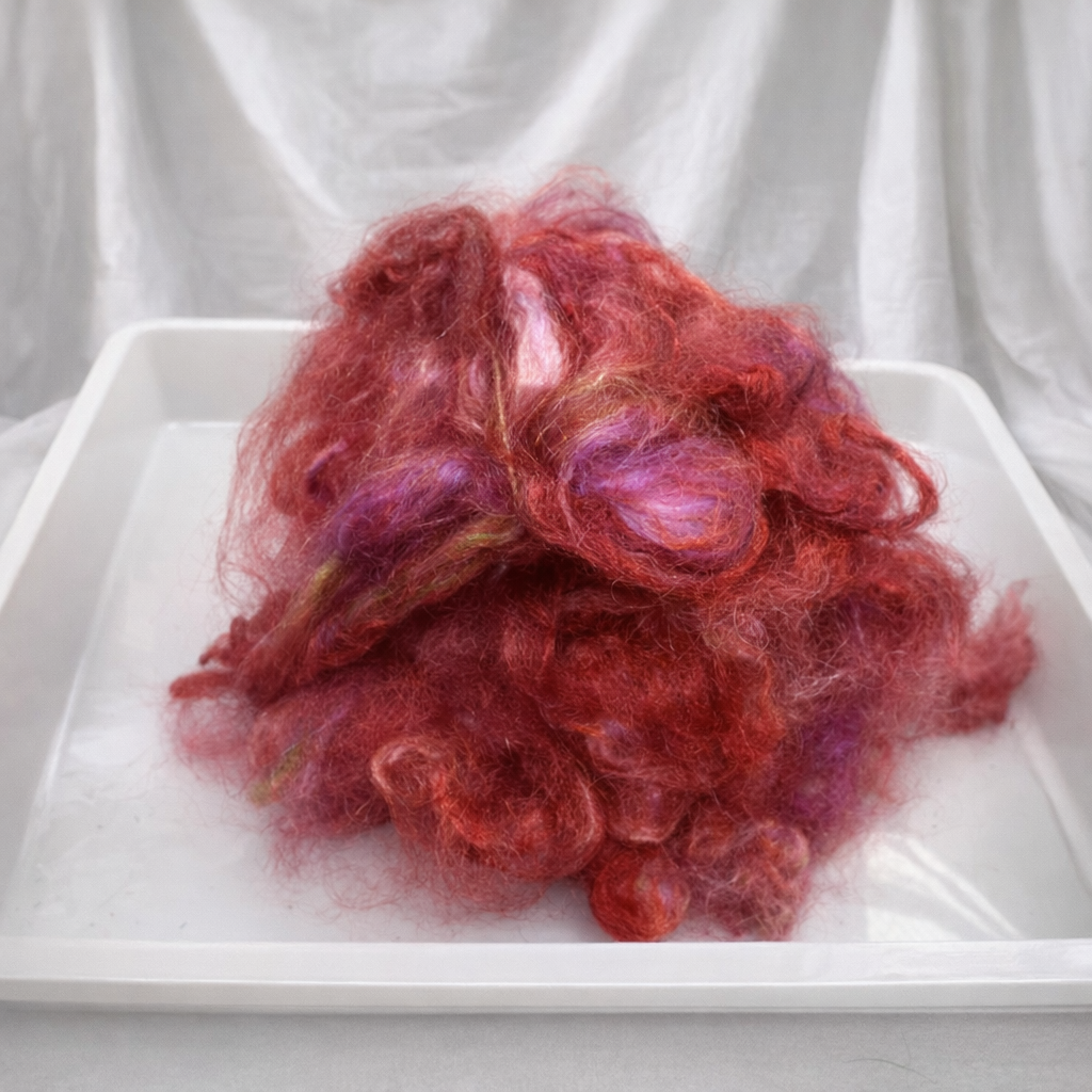 Sanguine Colorway, Tussah Silk Cloud, sold by quarter ounce
