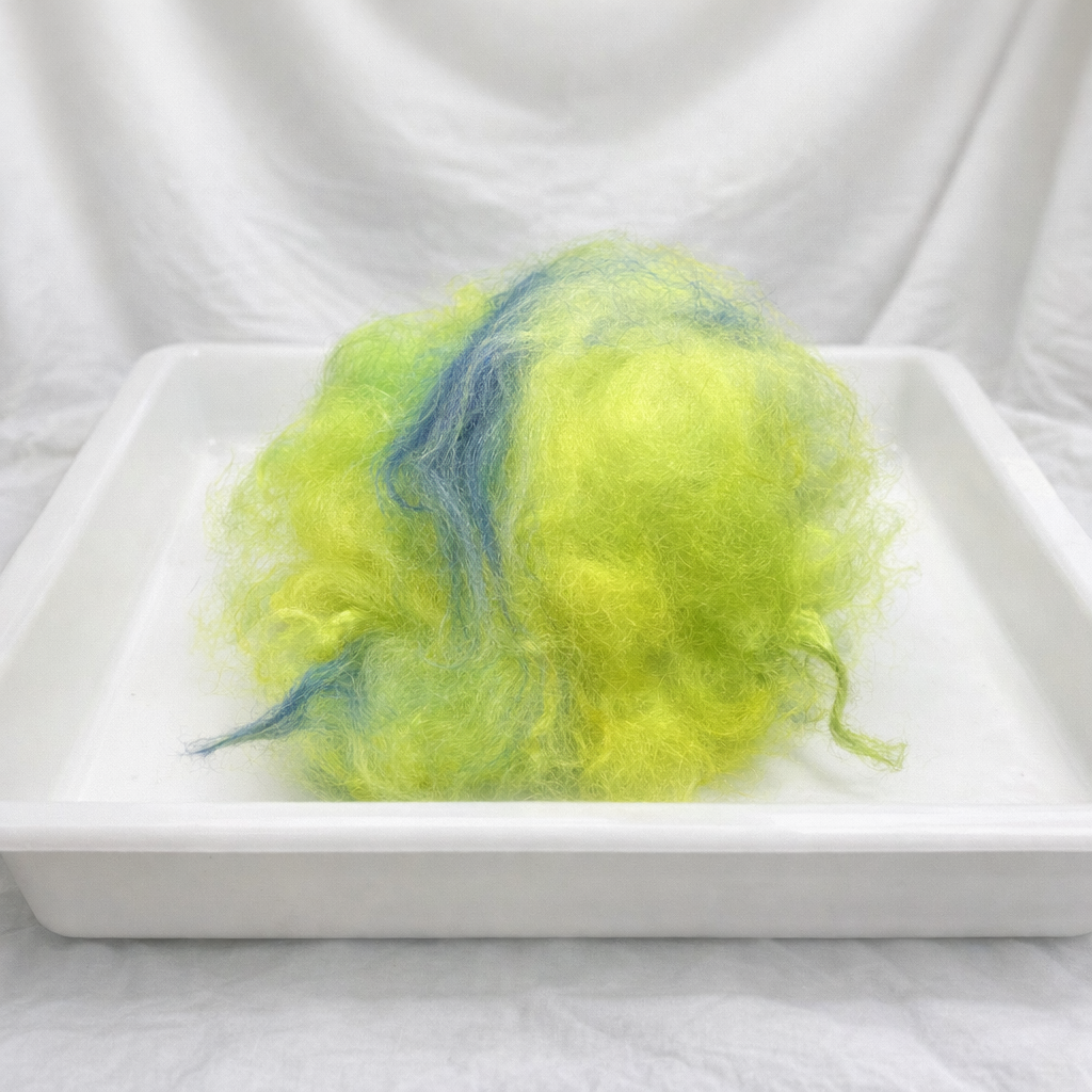Chartreuse and Cyan Colorway Bamboo Rayon Cloud