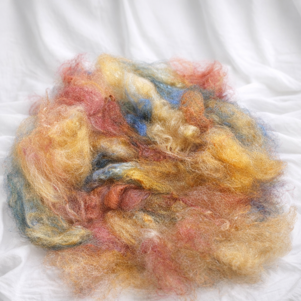 Carousel Colorway, Tussah Silk Cloud, sold by quarter ounce