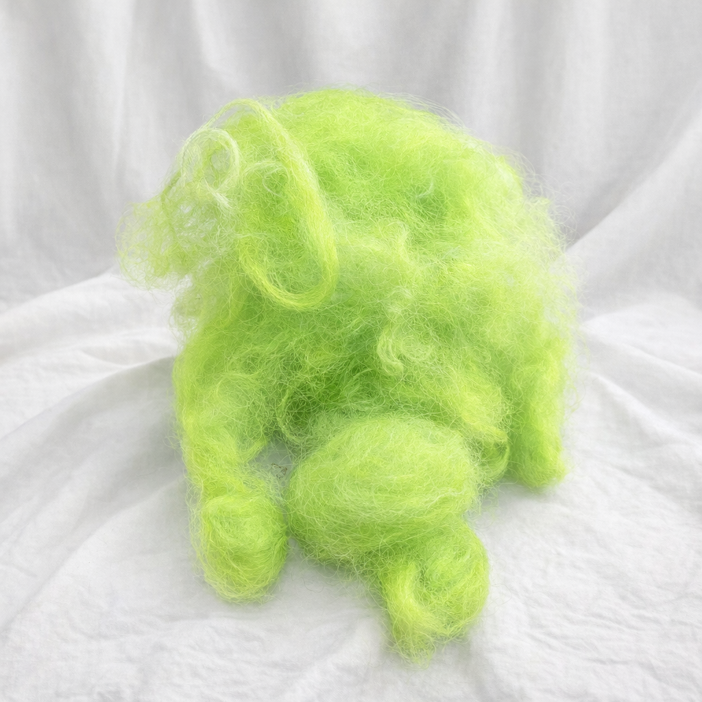 Shetland Wool, Bright Lime, sold by the ounce