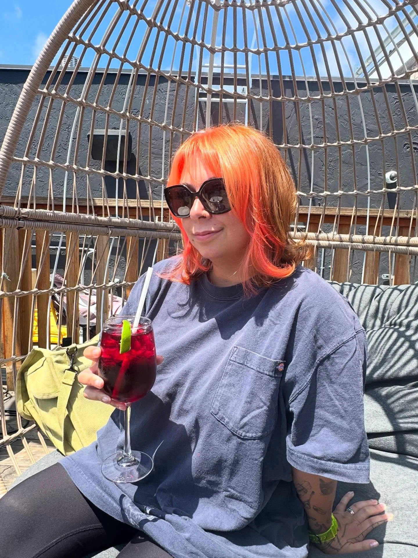 The best thing about doing your friend&rsquo;s hair is that afterwards you get to have a drink and admire your hard work! The vision for this was all @xonaelove ❤️