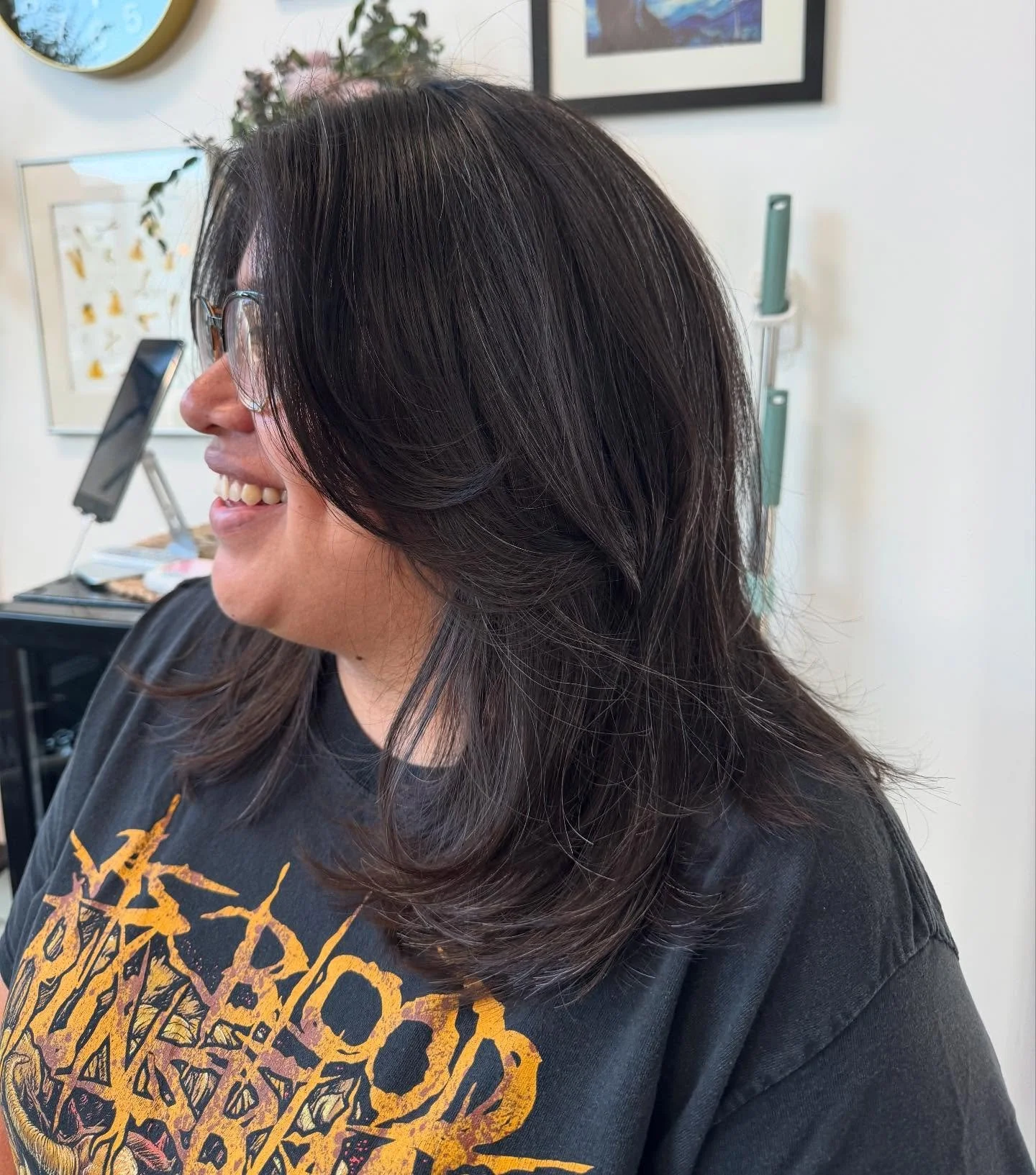 Such a big chop on my cutie pie friend 🥲 thank you for letting me cut all your hair off!!