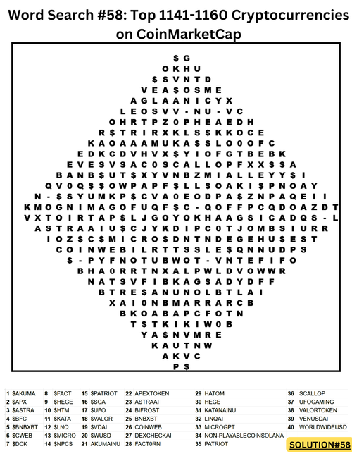 Click to play Word Search Game 58
