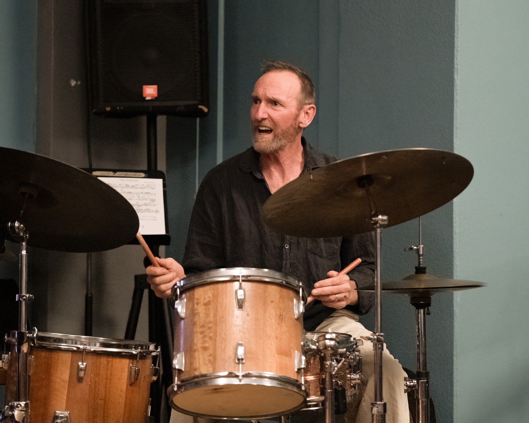 Alan Jones holding forth at his first Monday performance and jam at AJAM - the Alan Jones Academy of Music. Alan is a local treasure. He has performed around the world and helped launch the careers of some of Portland's best young jazz talent.