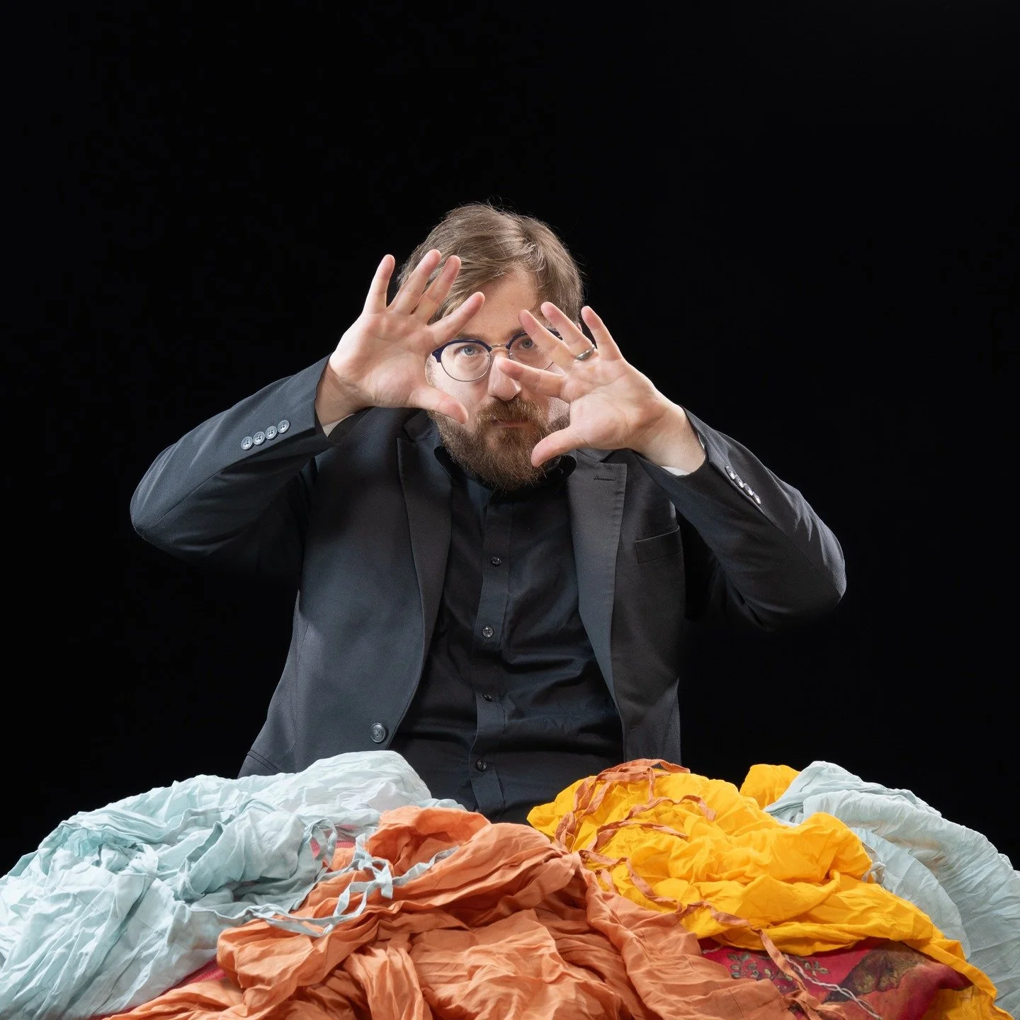 Jazz (and many other styles) pianist Joshua Hegg led off my studio week today with this shot. He is a regular with Donna Jones and will be performing with her this coming Sunday at the 1905. I decided to add texture and Joshua was a good sport - sitt