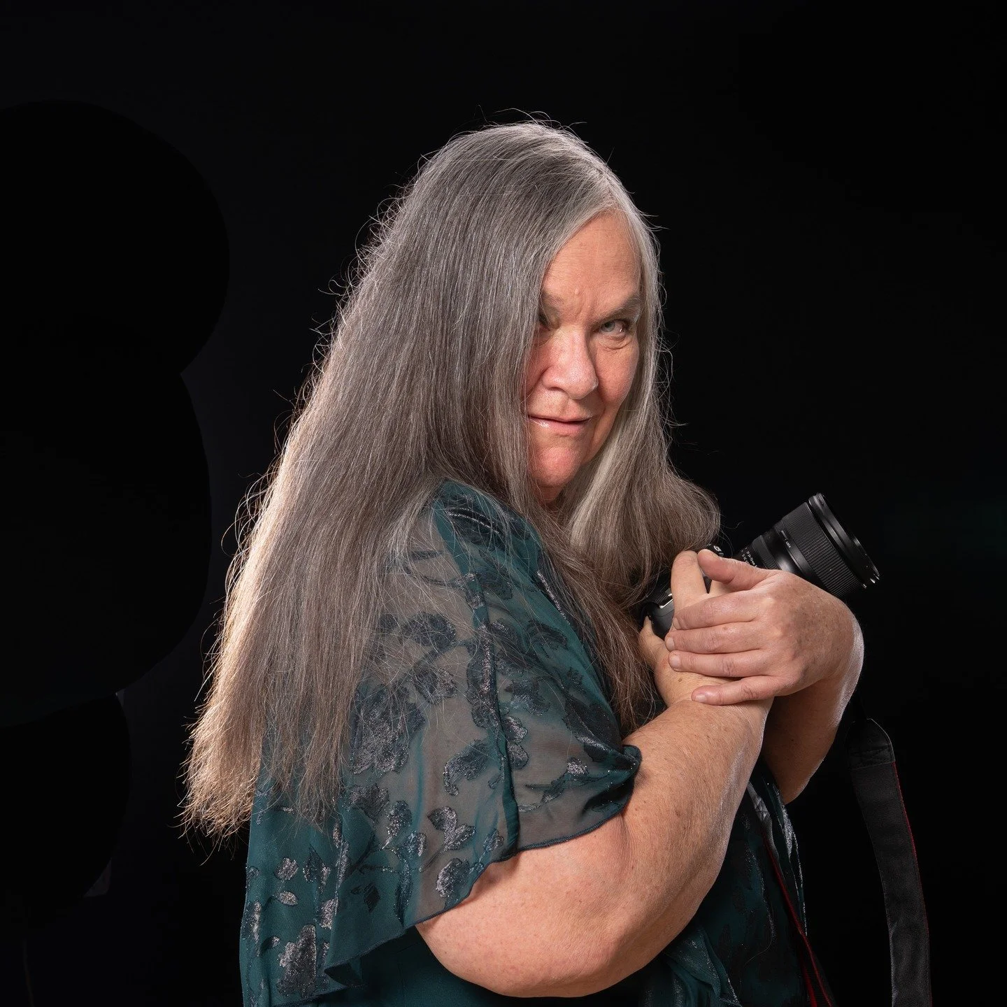 Long time Portland music photographer in Becker Canyon Studio today. Kathy's images and published profiles of the local music scene comprise a remarkable 30+ year history Portland's music and performance community. She too is now part the JWF Artists