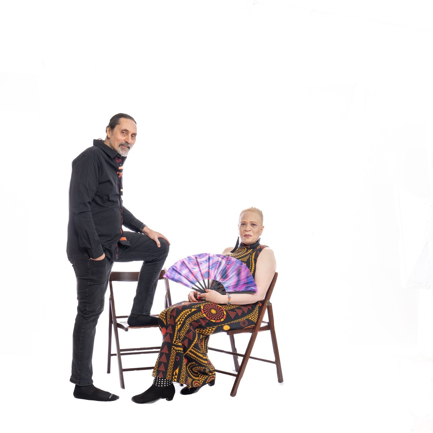 LaRhonda and Mark Steele in the Becker Canyon Studio today. LaRhonda and Mark are PDX music royalty who every day make our community richer by their art. @larhondasteele