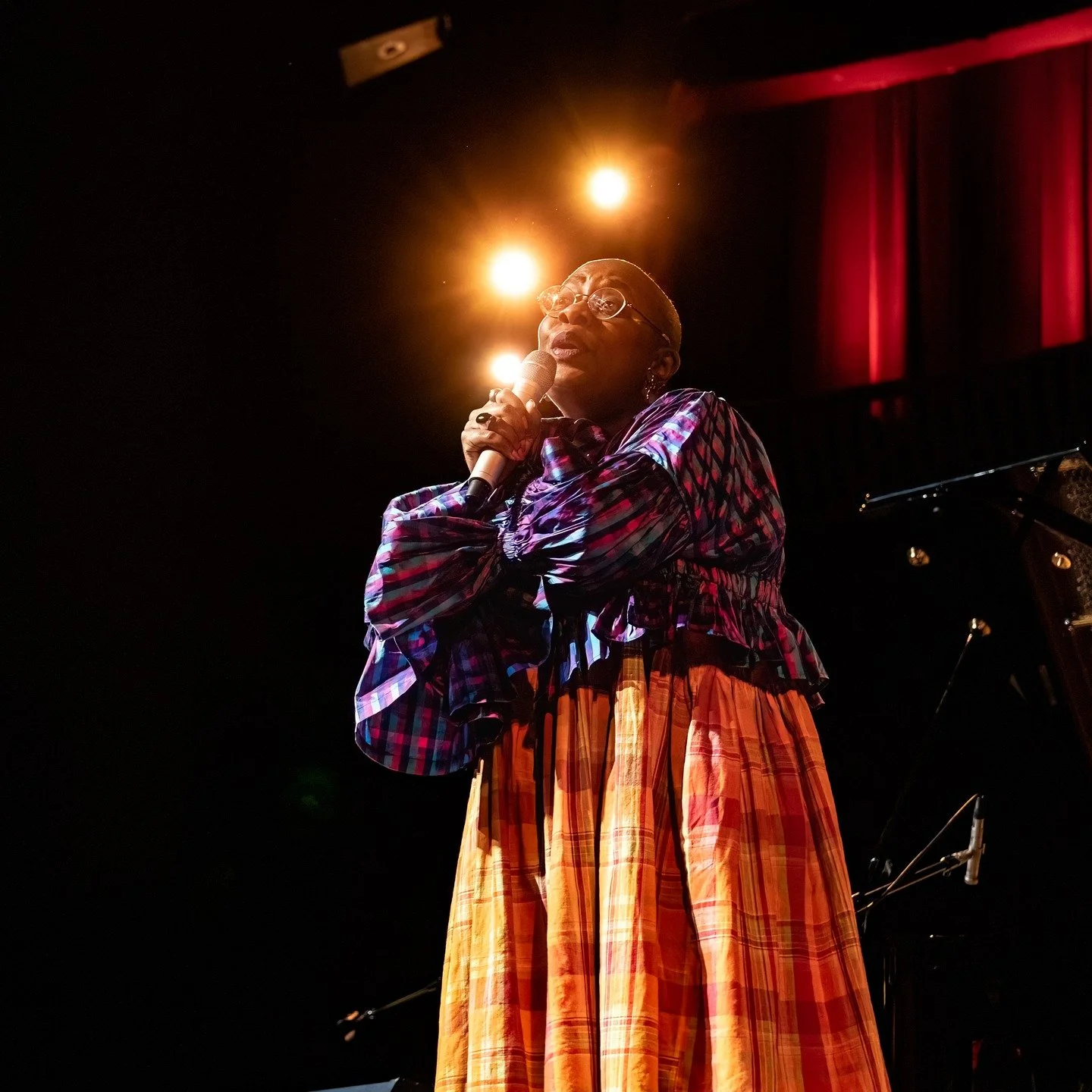 C&eacute;cile McLorin Salvant graced the stage of the Alberta Rose Theatre before a sold out PDX Jazz crowd. What a way to warm the town up for the coming PDX Jazz Festival starting March 5. C&eacute;cile was fabulous as were the three top notch musi