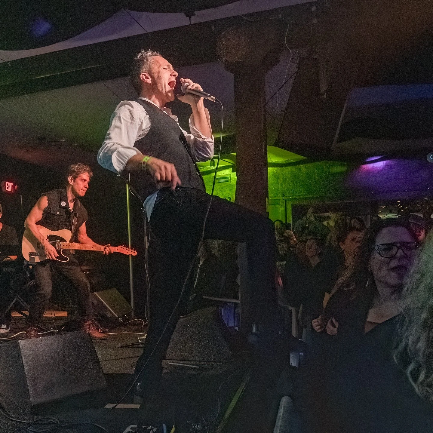 Lael Alberman leading his Hungry Hearts last night at the Get Down. Lael and others performed a night of 80s and 90s music to a sold out crowd in support of the Jeremy Wilson Foundation. @lael_a @getdownpdx @jeremywilsonfoundation